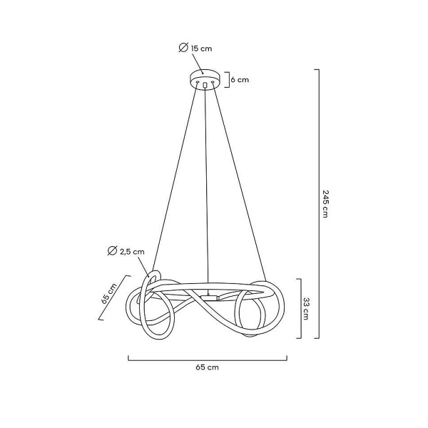 Lampa wisząca SERPIENTE 60 złota - Moosee